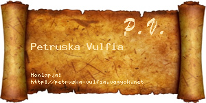 Petruska Vulfia névjegykártya